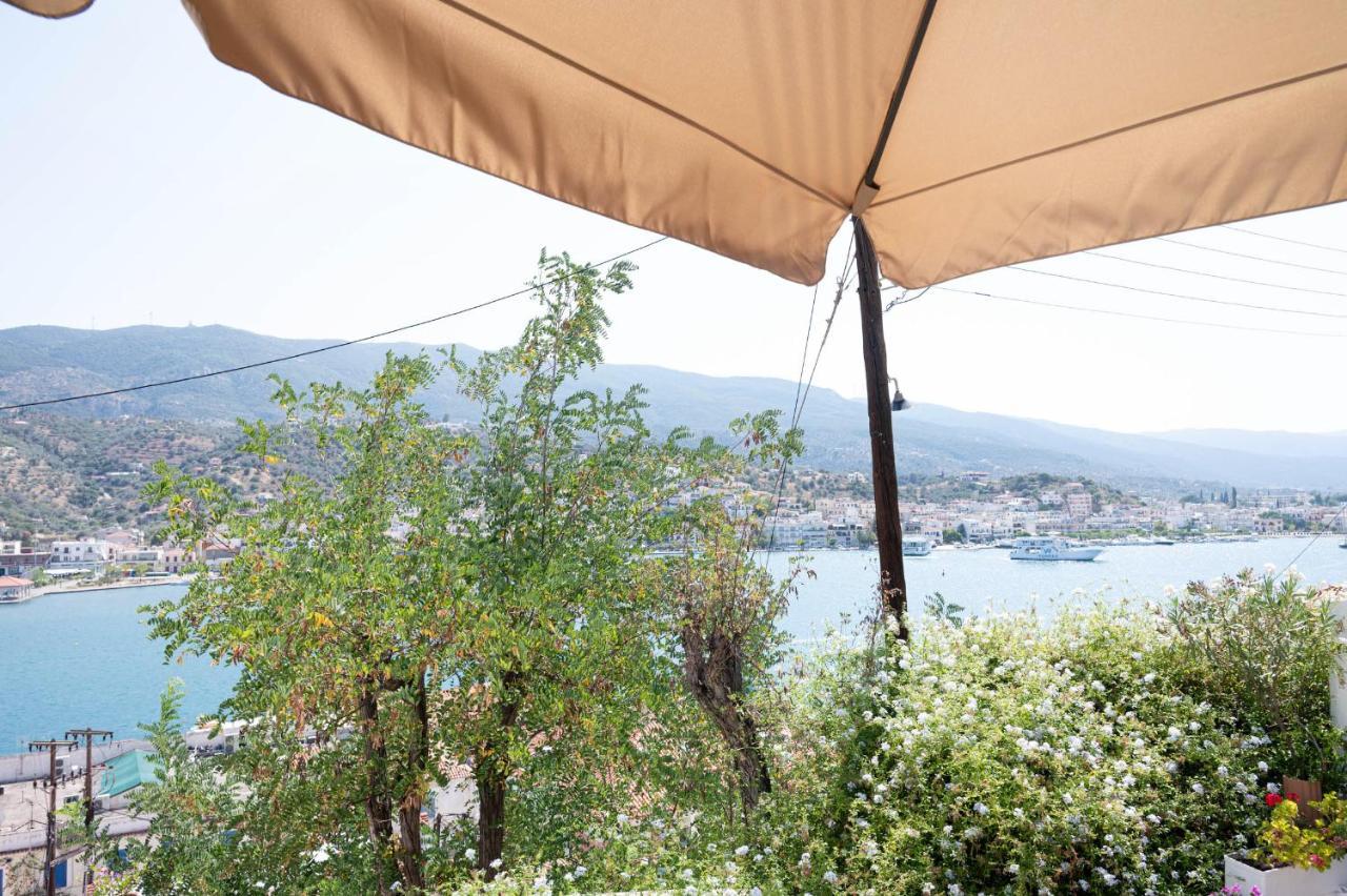 Traditional House Under The Clock Tower With Sweet View Poros Town Exterior photo