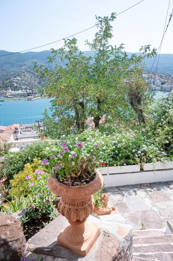 Traditional House Under The Clock Tower With Sweet View Poros Town Exterior photo